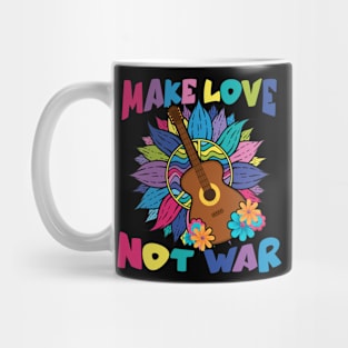 Make Love Not War Groovy 60's 70's Hippie Art Mug